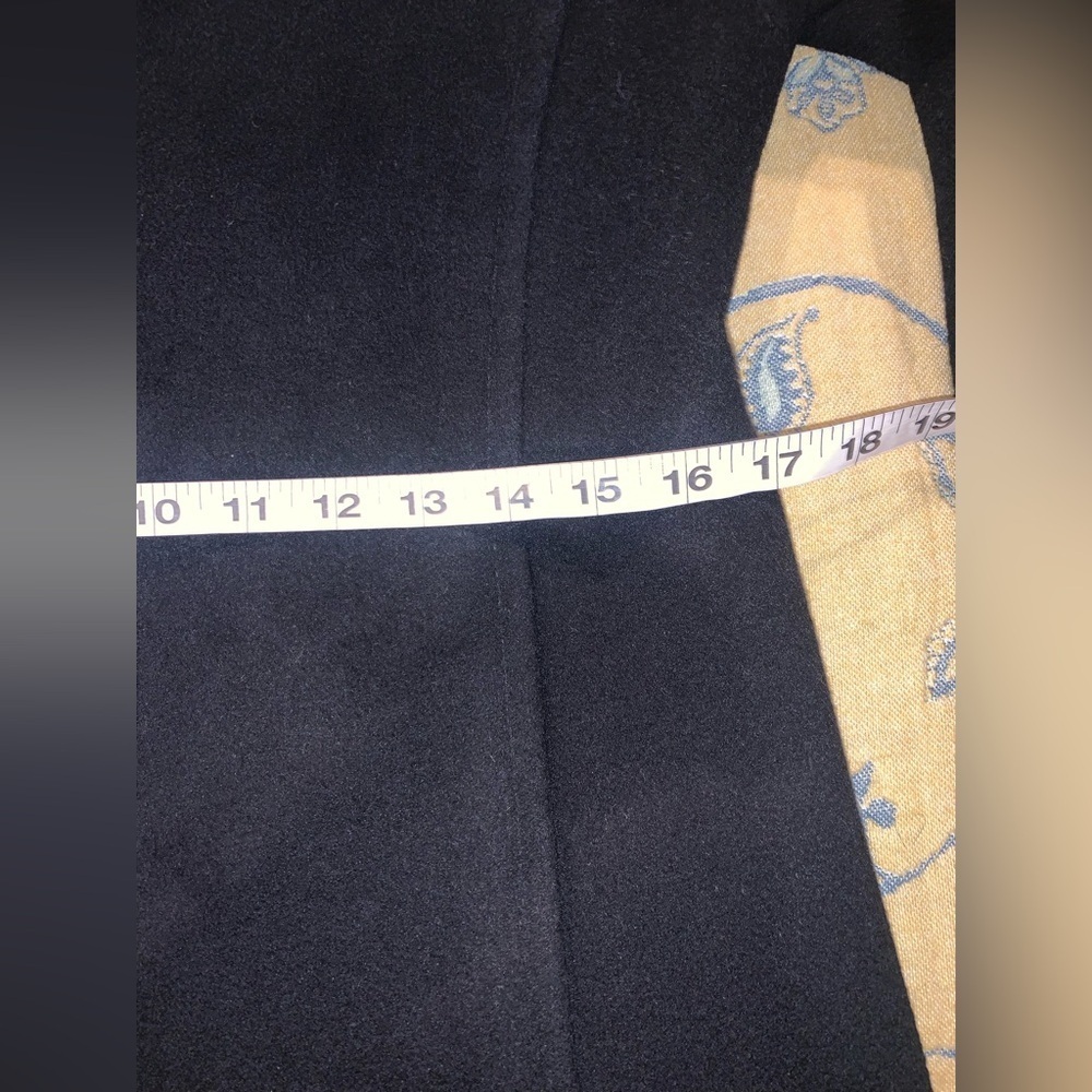 Vintage Black Merino Wool coat with brown faux fur Saks fifth Ave Women’s size 6 - Picture 8 of 14